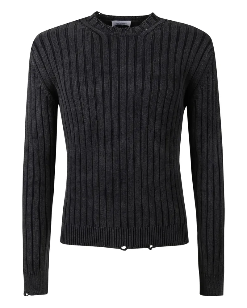 OFF-WHITE Gerippter Pullover - Schwarz Schwarz