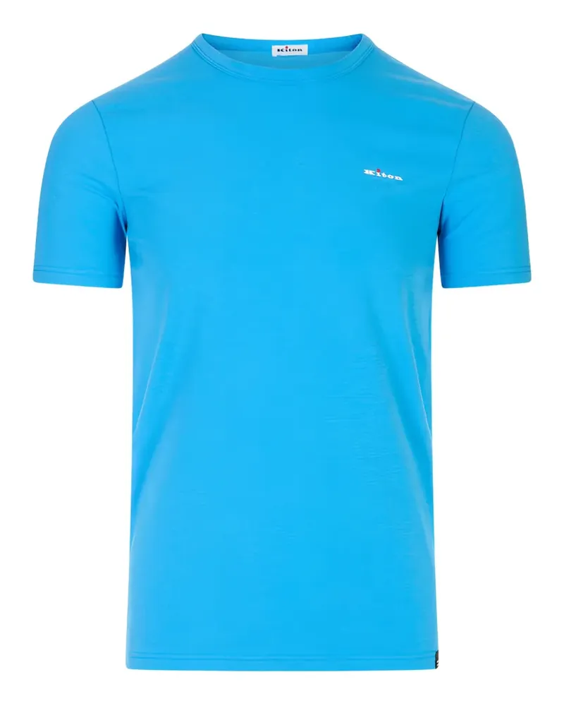 Kiton logo-embroidered T-shirt - Blau Blau