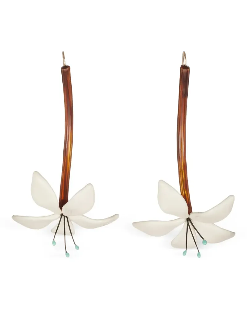 Tory Burch Curiosity flower earrings - Braun Braun