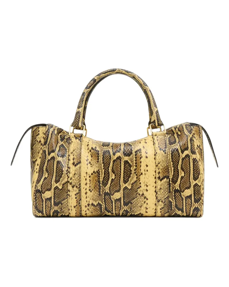 Mansur Gavriel Onda snakeskin-effect leather satchel bag - Gelb Gelb
