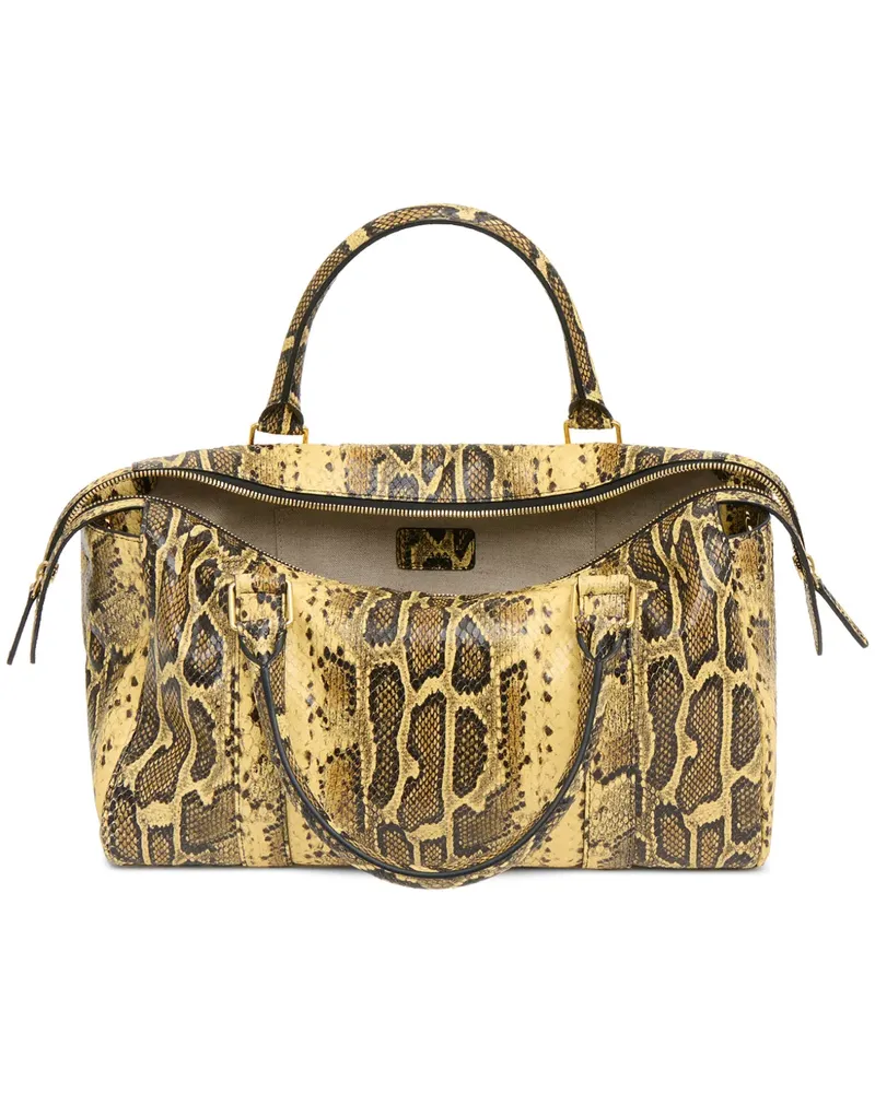 Mansur Gavriel Onda snakeskin-effect leather satchel bag - Gelb Gelb