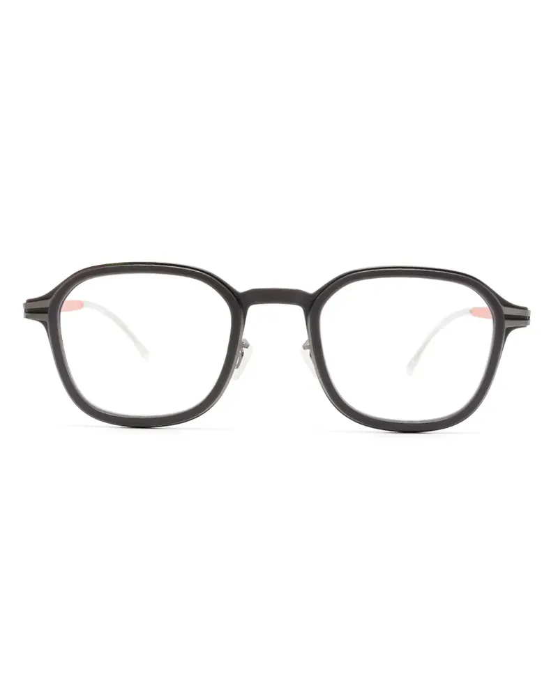Mykita Eckige Brille mit abgerundeten Kanten - Schwarz Schwarz
