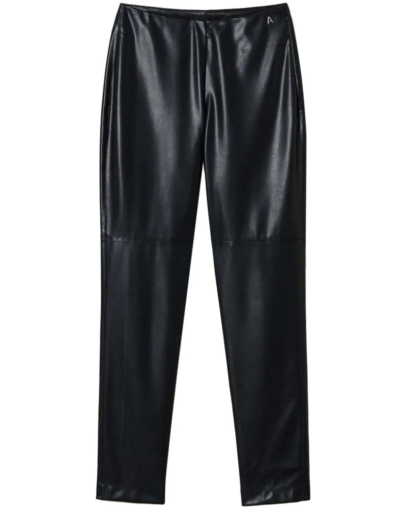 Twin-Set Leggings aus Faux-Leder - Schwarz Schwarz