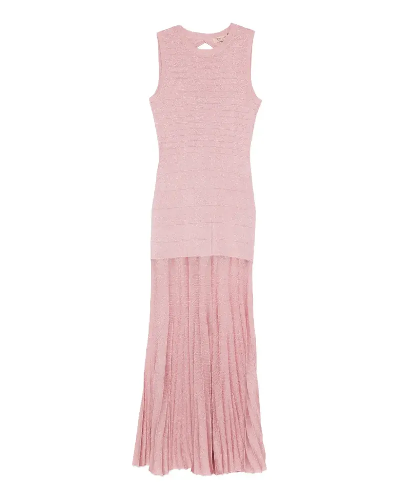Twin-Set pleated cut-out maxi dress - Rosa Rosa