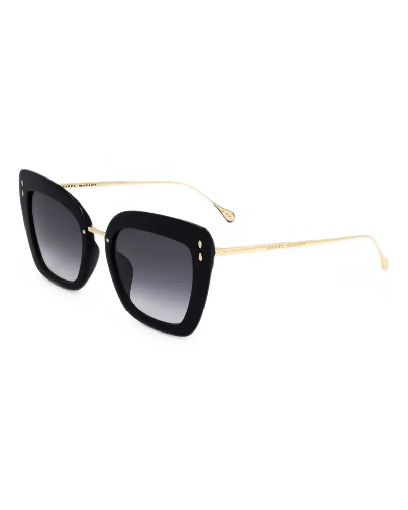 Isabel Marant Sonnenbrille mit geometrischem Gestell - Schwarz Schwarz