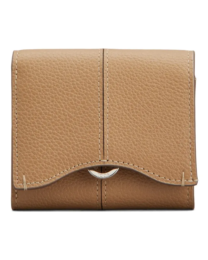 TOD'S Portemonnaie mit Ziernähten - Nude Nude