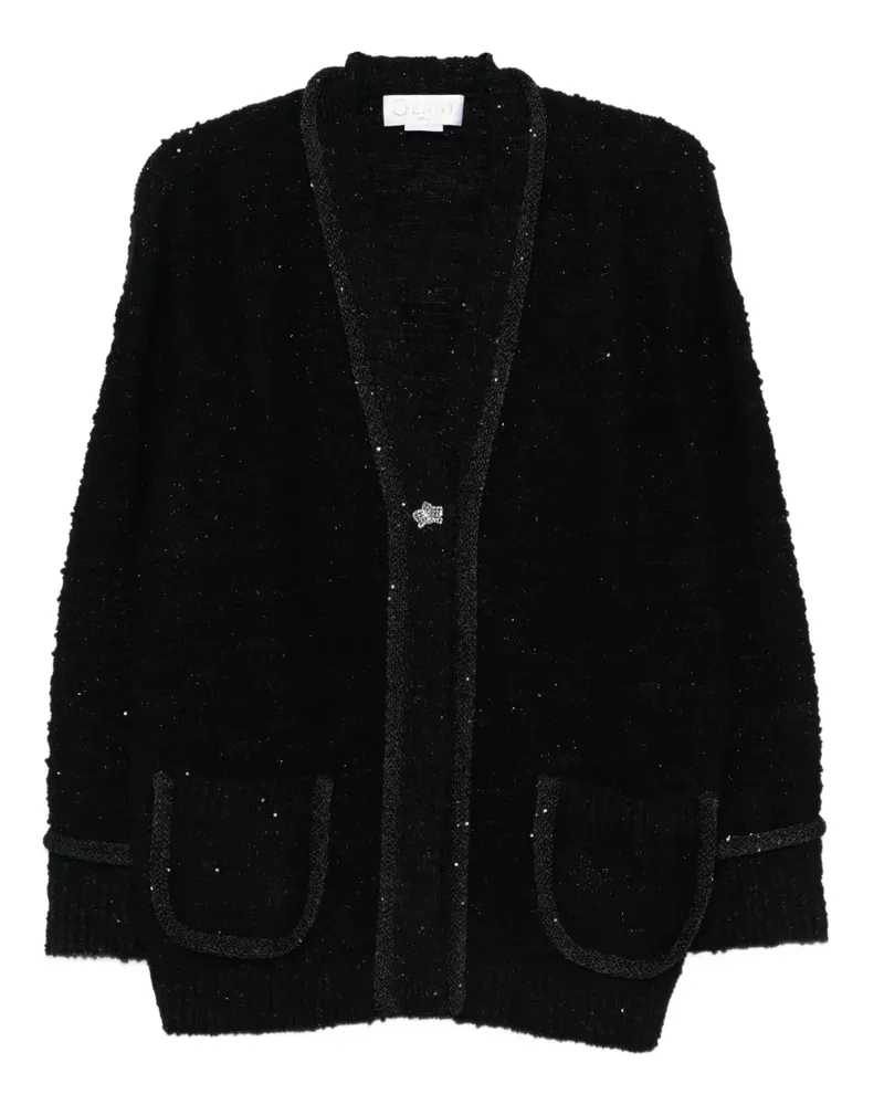 Genny Cardigan mit Pailletten - Schwarz Schwarz