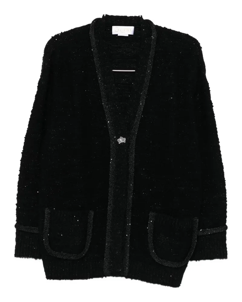 Genny Cardigan mit Pailletten - Schwarz Schwarz