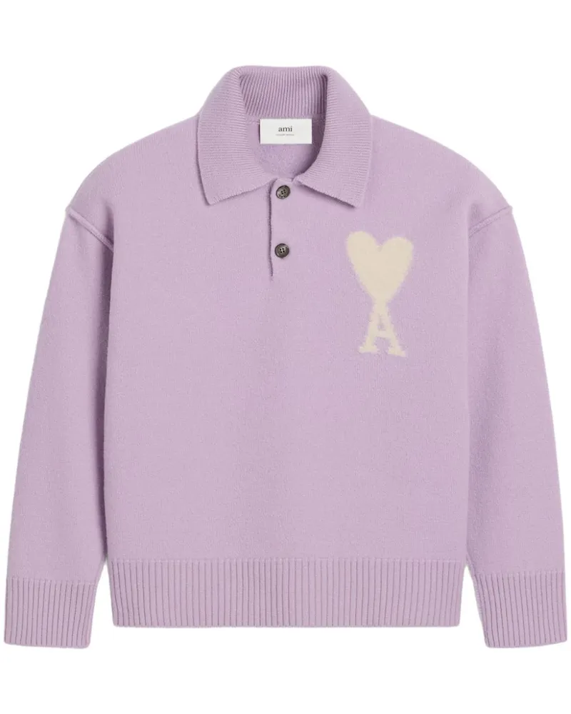 AMI Paris Ami de Coeur Poloshirt - Rosa Rosa