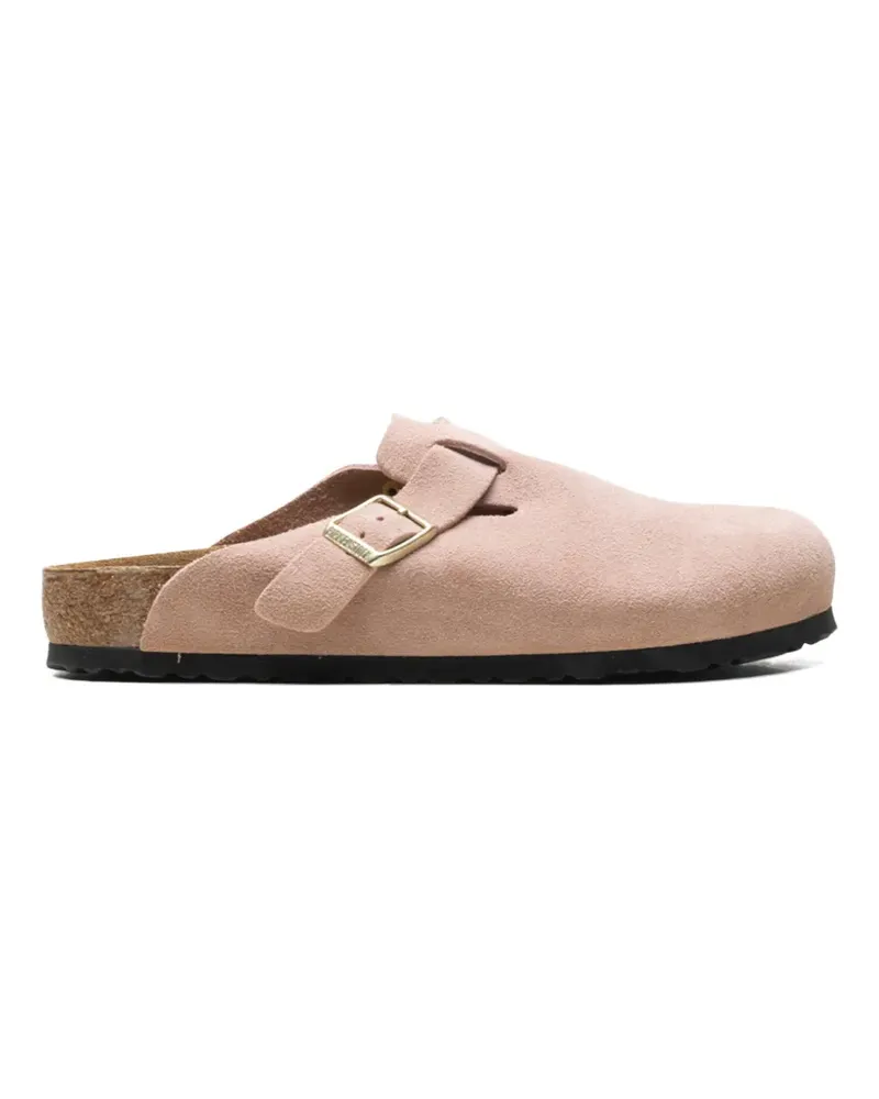 Birkenstock Boston buckle leather mules - Rosa Rosa