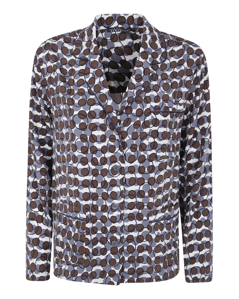 Laura Urbinati geometric-print silk shirt - Grau Grau