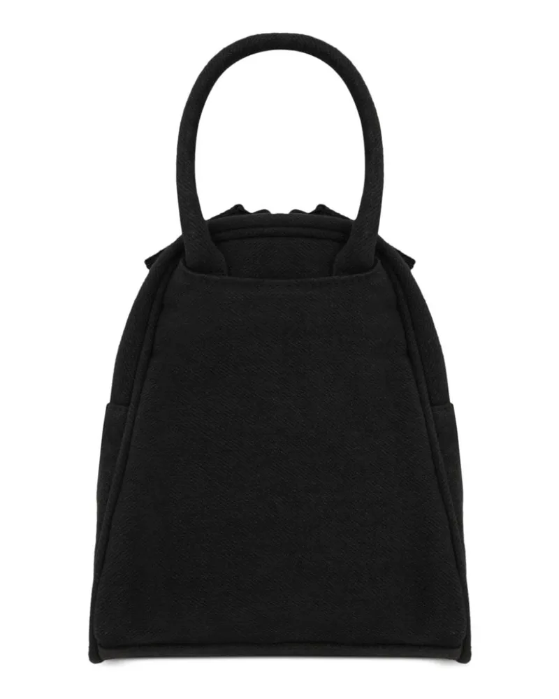 Yohji Yamamoto Mini Boston Type Schultertasche - Schwarz Schwarz