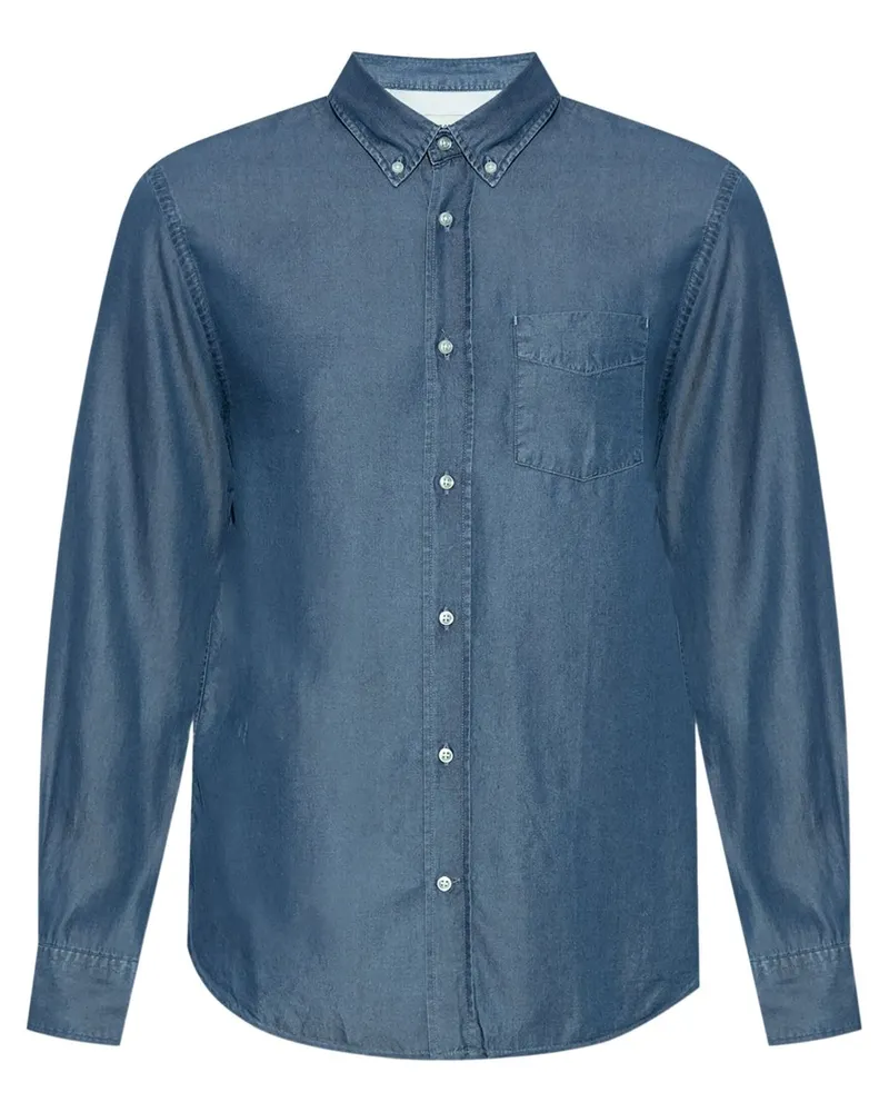 Officine Generale Hemd aus Lyocell - Blau Blau