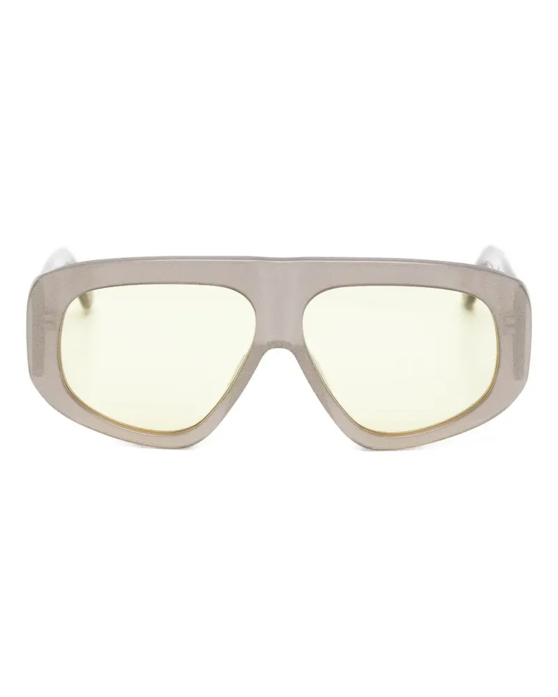 ATTICO x Linda Farrow geometric-frame sunglasses - Silber Silber