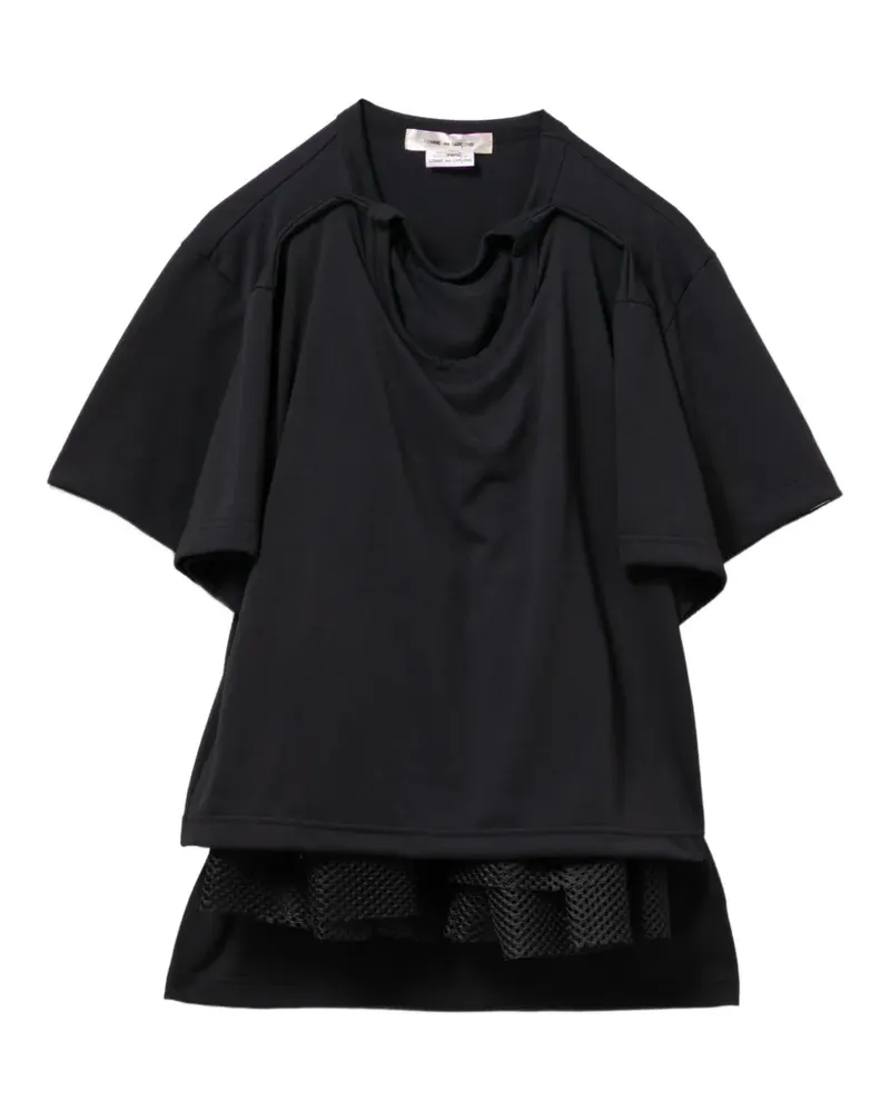 Comme des Garçons T-Shirt im Layering-Look - Schwarz Schwarz