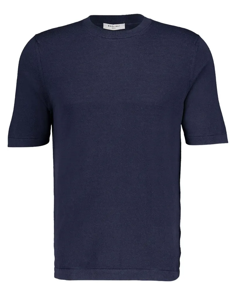 Boglioli T-Shirt aus Seidengemisch - Blau Blau