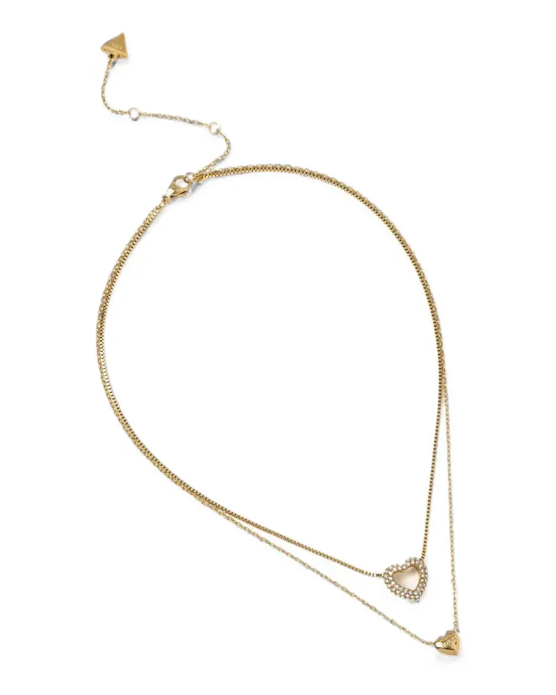 Guess layered heart-pendant necklace - Gold Gold