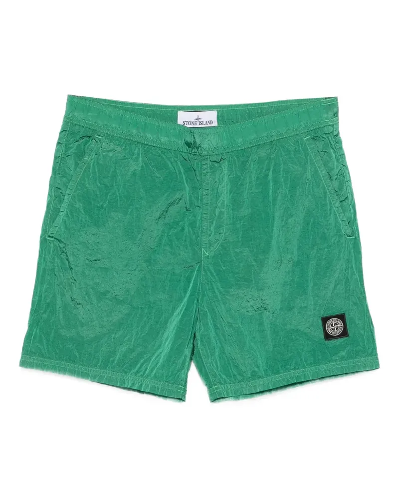 Stone Island logo patch swim shorts - Grün Grün