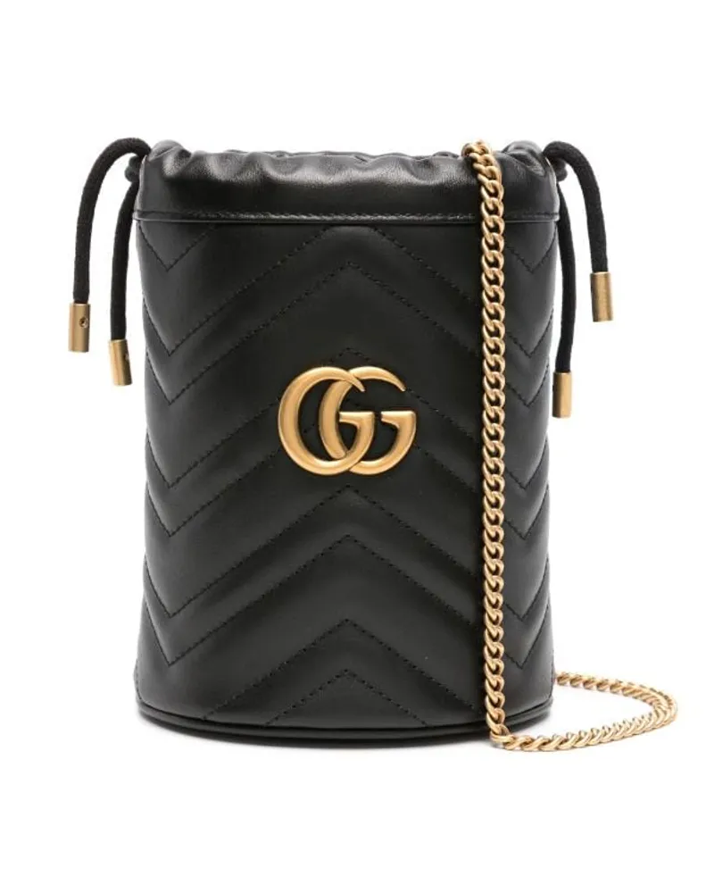 Gucci Mini GG Marmont Beuteltasche - Schwarz Schwarz
