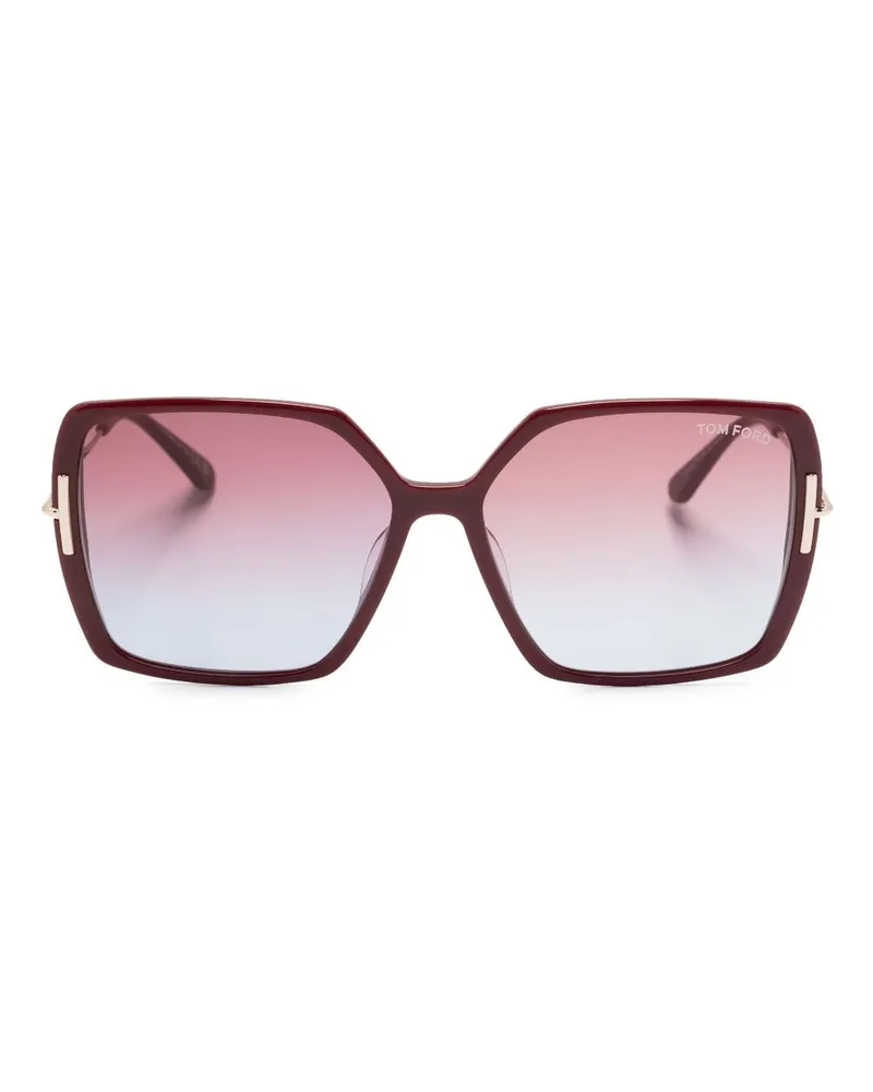 Tom Ford Eckige Sonnenbrille mit Farbverlauf - Rot Rot