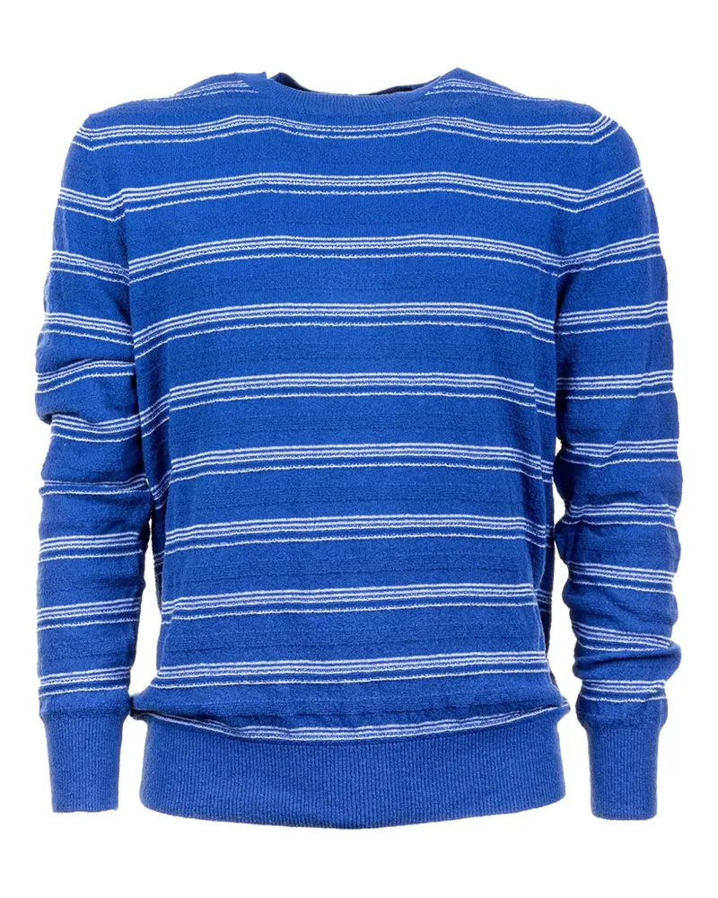 Malo Gestreifter Pullover - Blau Blau