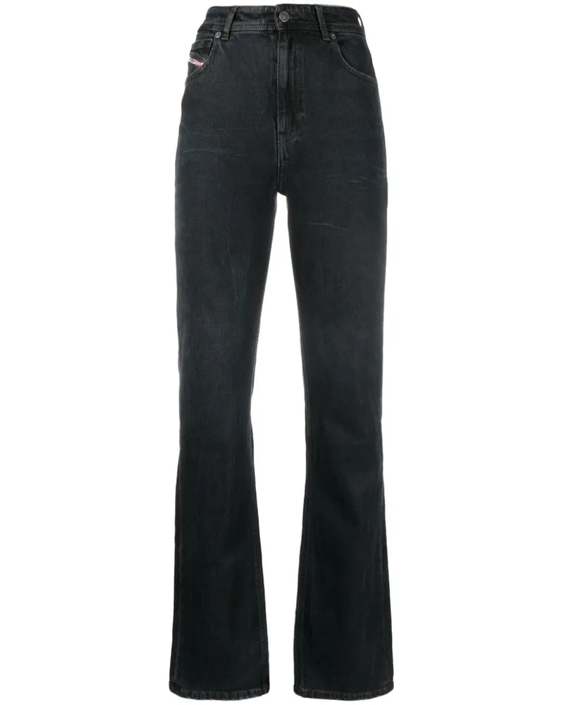 Diesel Jeans mit Logo-Patch - Schwarz Schwarz