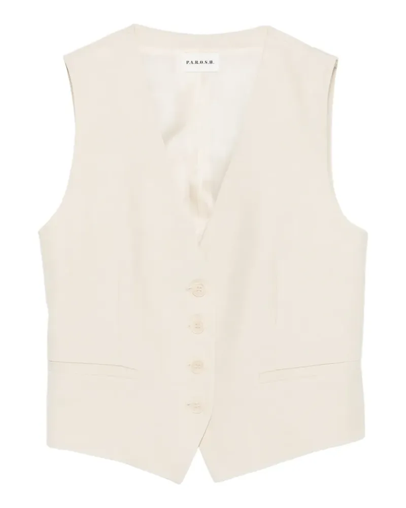 P.A.R.O.S.H. P.A.R.O H. Geknöpfte Weste mit V-Ausschnitt - Nude Nude