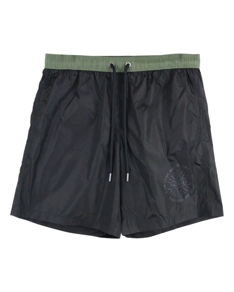 Moncler Badeshorts mit Kordelzug - Schwarz Schwarz