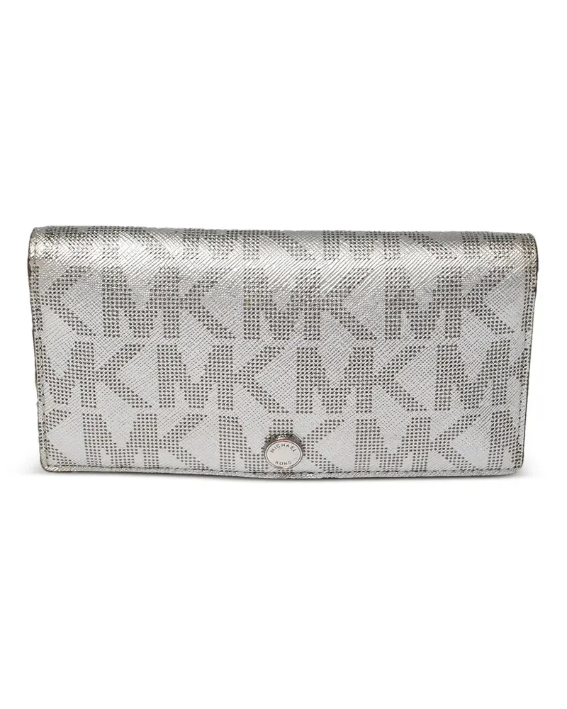 Michael Kors Portemonnaie mit Logo-Print - Silber Silber