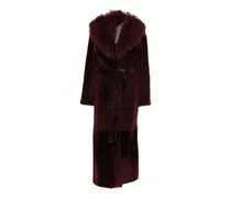 Mantel mit Gürtel - Rot