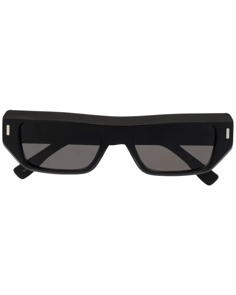 Cutler and Gross Schmale Sonnenbrille mit eckigem Gestell - Schwarz Schwarz