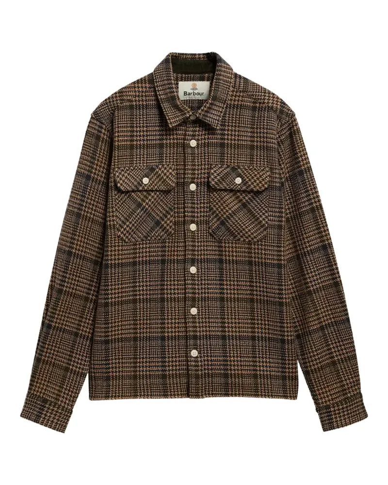 Barbour Millom relaxed houndstooth shirt - Braun Braun
