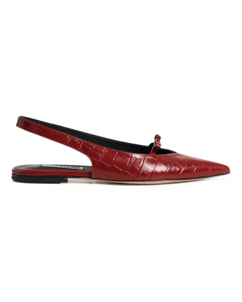 Essentiel Klat4 Slingback-Ballerinas mit Kroko-Effekt - Rot Rot