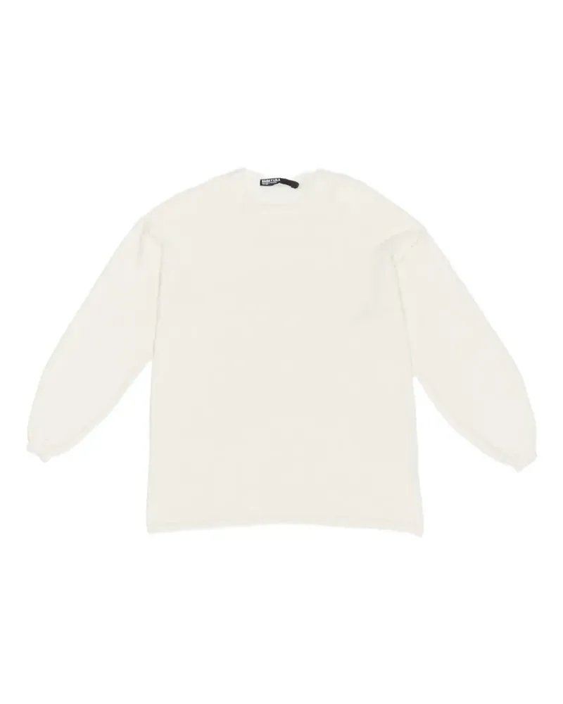 BIMBA Y LOLA balloon-sleeve eyelet-detail sweater - Nude Nude