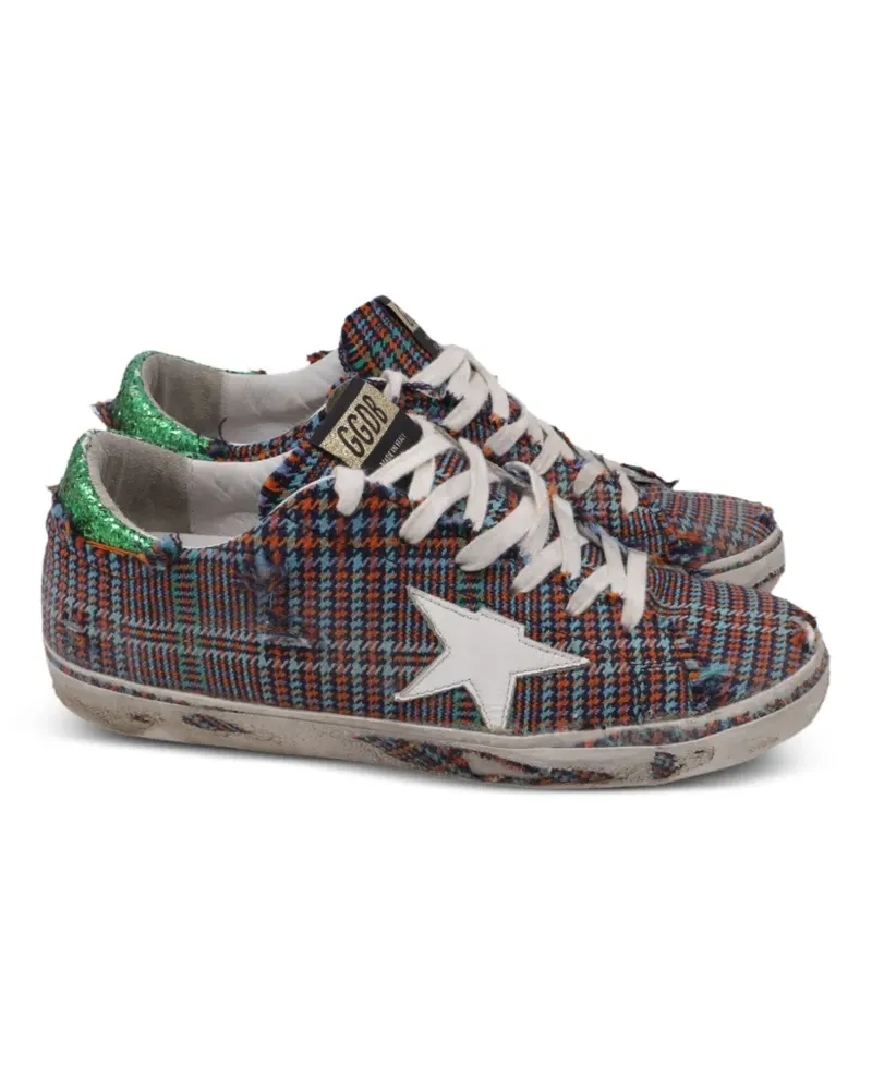 Golden Goose Superstar checkered sneakers - Blau Blau