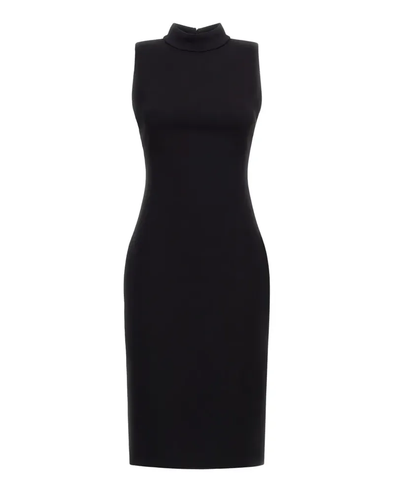Roberto Cavalli high-neck sleeveless fitted midi dress - Schwarz Schwarz