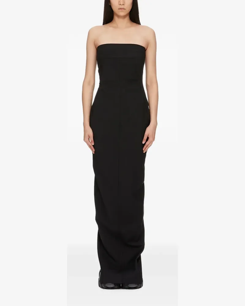 Rick Owens Schulterfreies Bustier-Maxikleid - Schwarz Schwarz