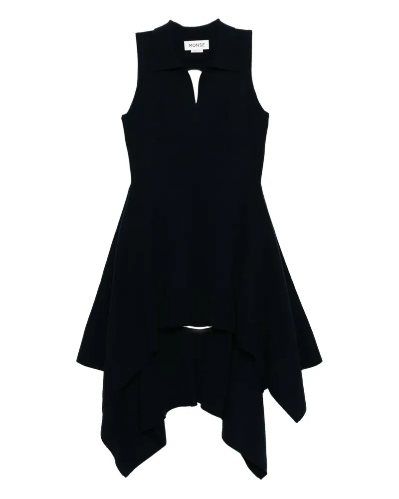 Monse Rückenfreies Kleid mit Serviettensaum - Blau Blau