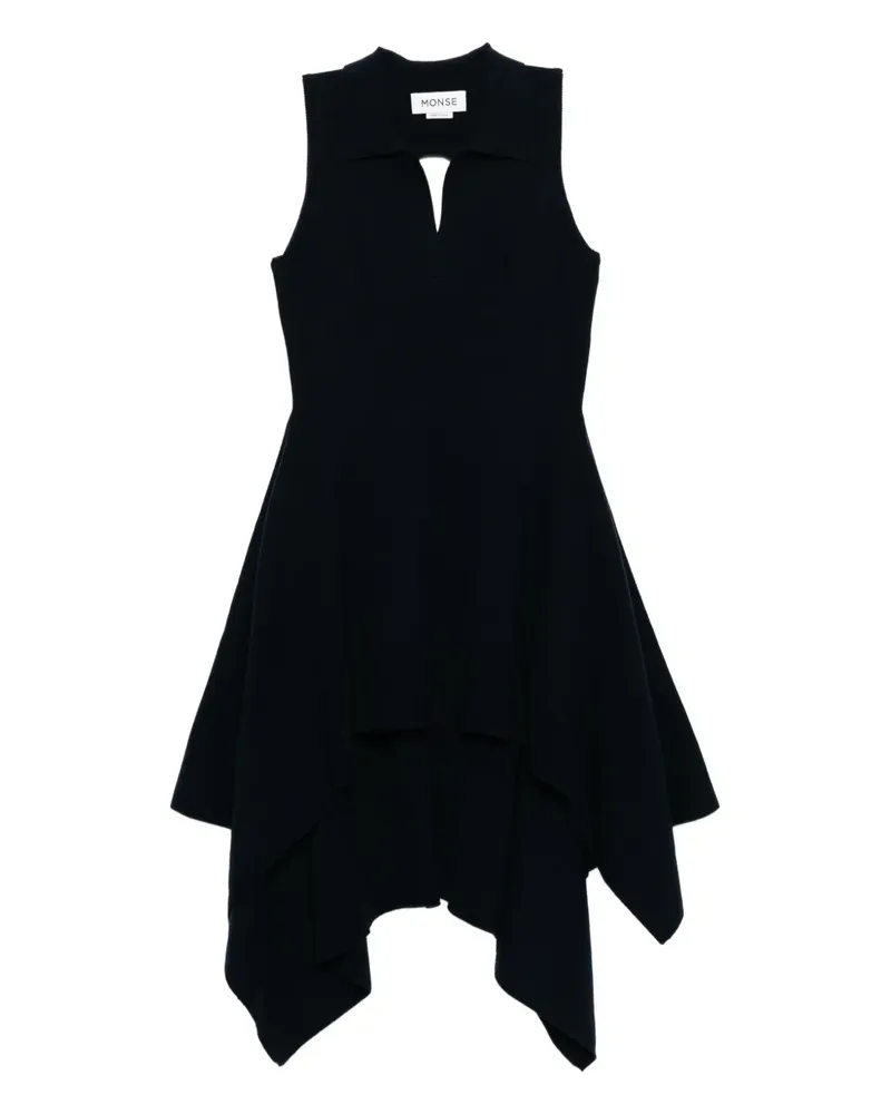 Monse Rückenfreies Kleid mit Serviettensaum - Blau Blau