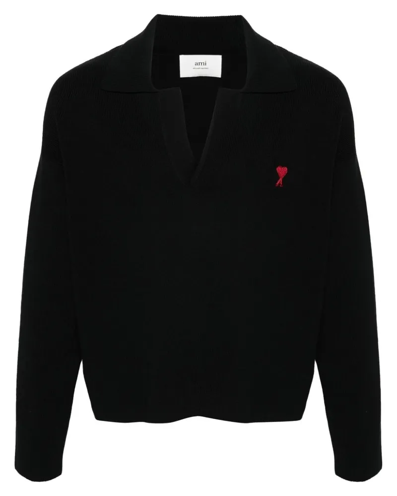 AMI Paris Pullover mit Ami-de-Coeur-Motiv - Schwarz Schwarz