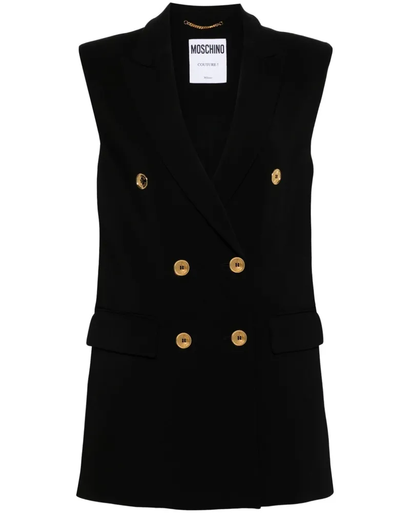 Moschino Weste im Blazer-Style - Schwarz Schwarz