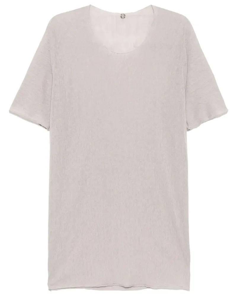 Label Under Construction T-Shirt mit Rundhalsausschnitt - Grau Grau