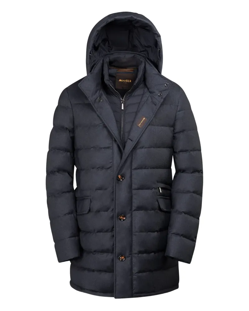 MOORER Calandri-ll padded-design jacket - Blau Blau