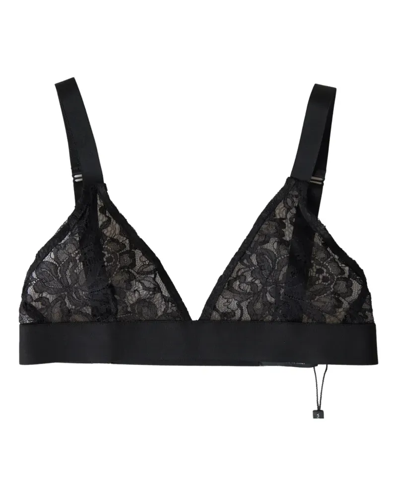 Dolce & Gabbana Triangel-BH aus geblümter Spitze - Schwarz Schwarz