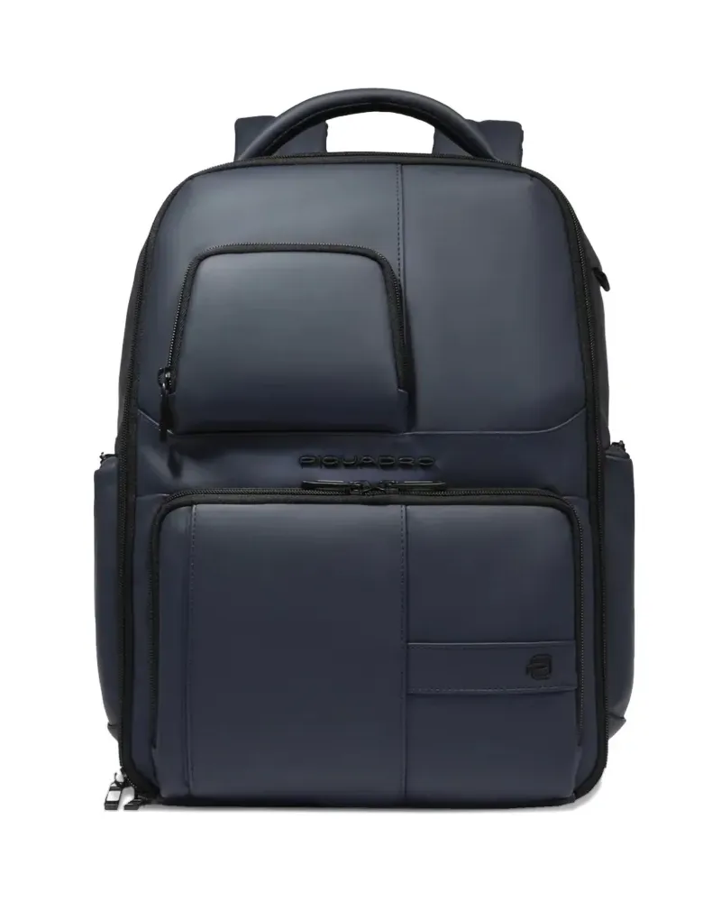Piquadro Wattierter Rucksack mit Taschen - Blau Blau