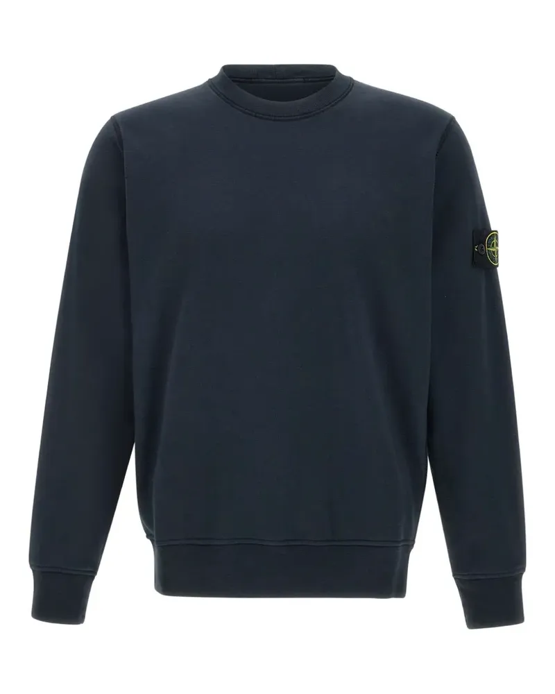 Stone Island Sweatshirt mit Logo-Patch - Blau Blau