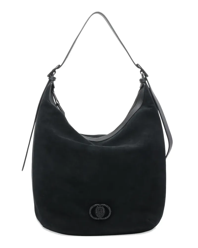 Kurt Geiger Chelsea suede logo-plaque tote bag - Schwarz Schwarz