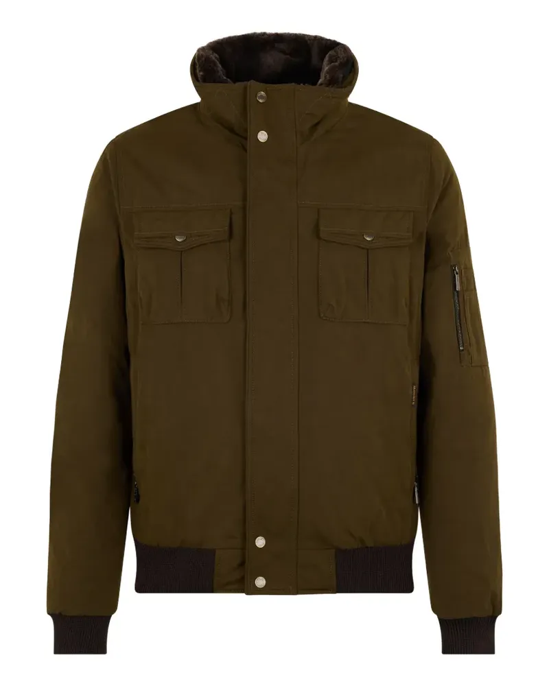 MOORER Bomberjacke mit aufgesetzten Taschen - Braun Braun