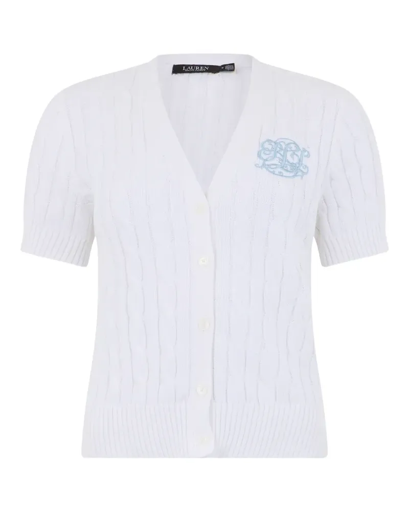 Ralph Lauren cable-knit embroidered cardigan - Weiß Weiß