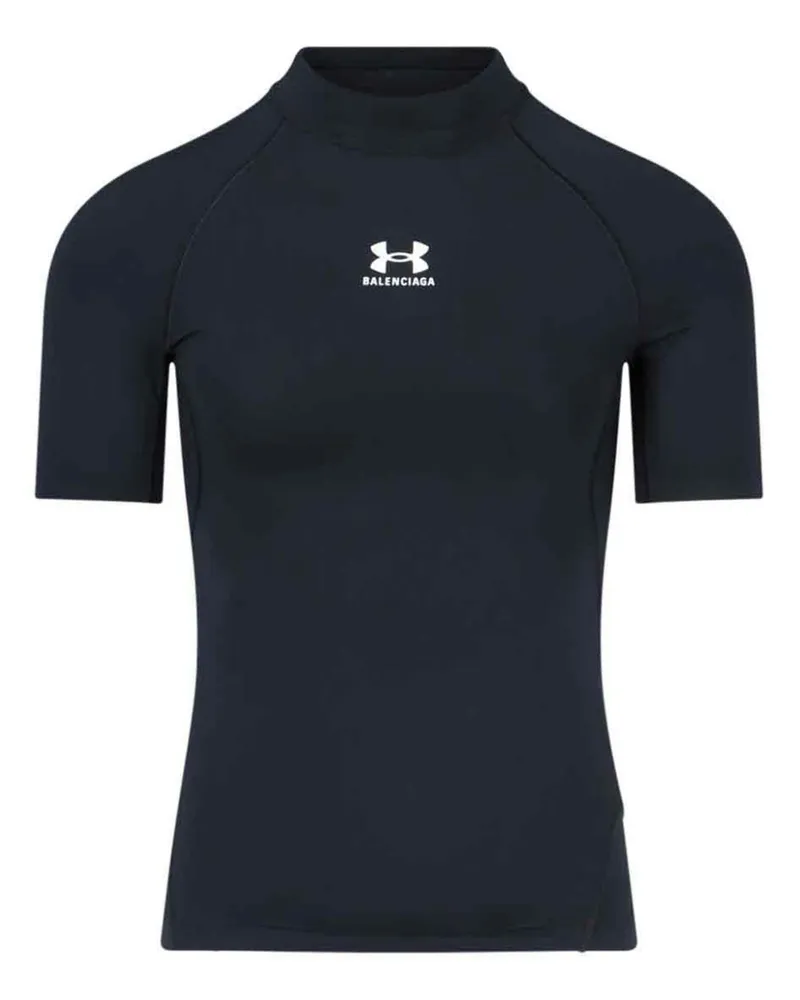 Balenciaga x Under Armour® T-Shirt mit Stehkragen - Schwarz Schwarz